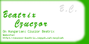 beatrix czuczor business card